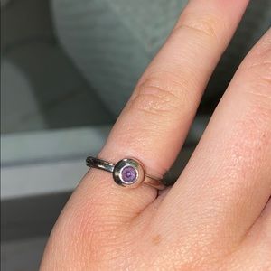james avery sterling silver amethyst ring size 5
